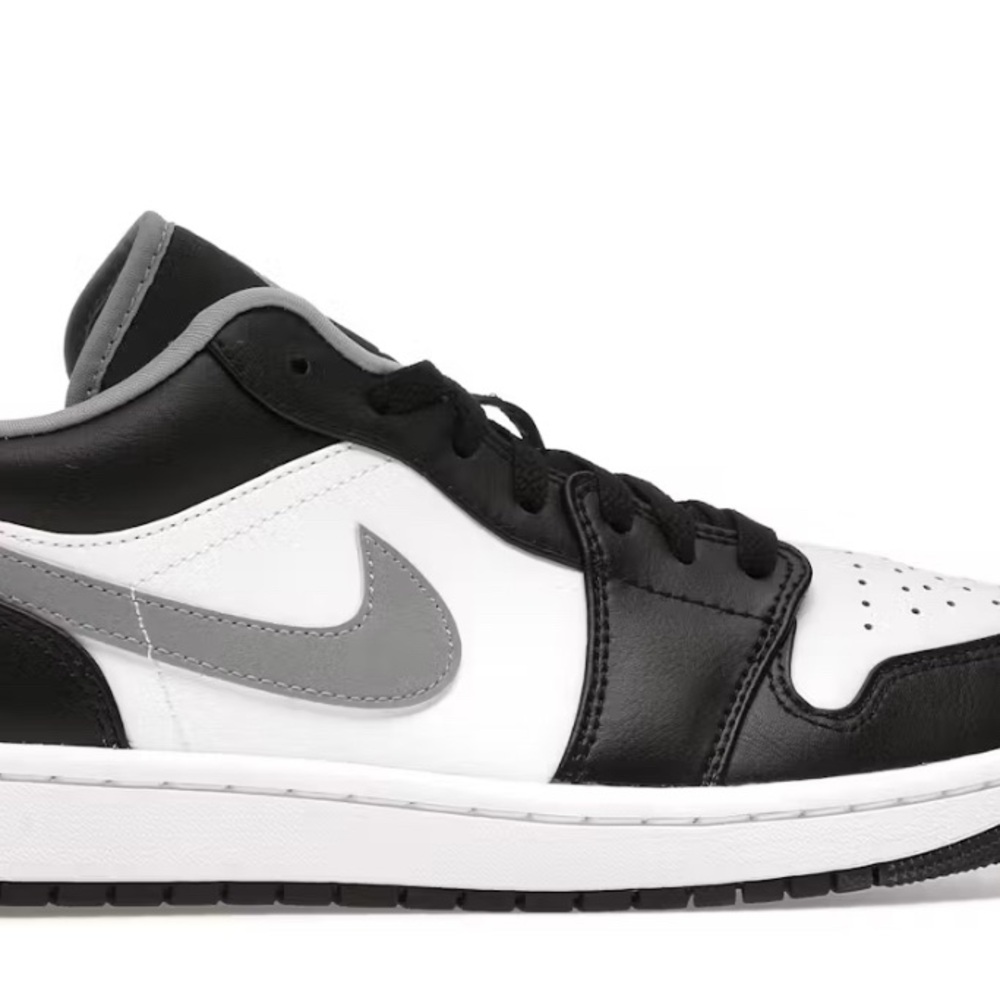 Jordan 1 Low ,Nike Black and Gray Low-Top Sneakers